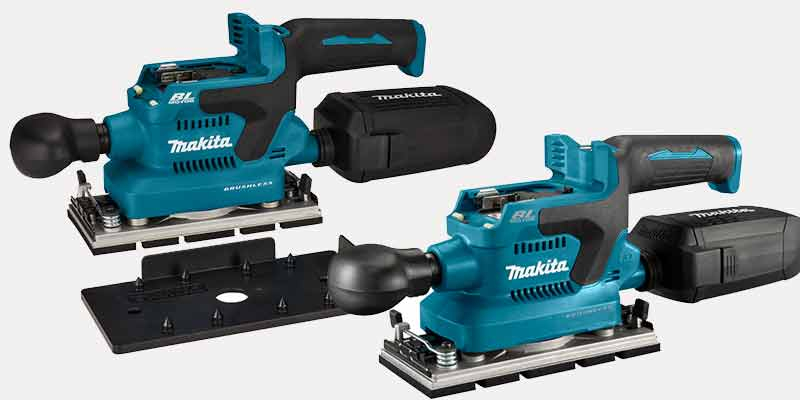 Makita's eerste accu vlakschuurmachine