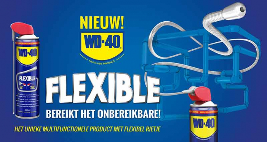 WD40 Flexible, het unieke multifunctionele product met flexibel rietje